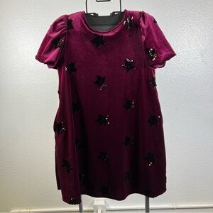 Cat & Jack Velvet Starry Kids Dress Size XL (14)